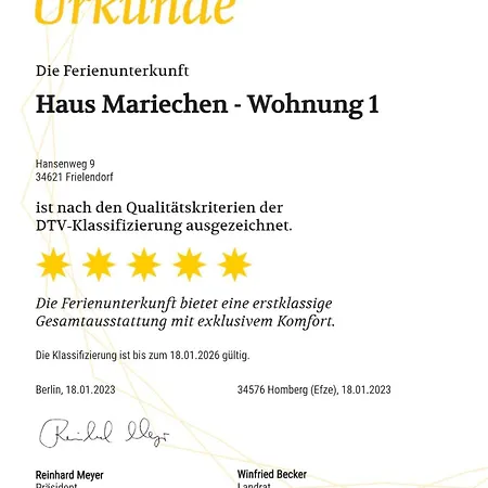 Haus Mariechen 5 Sterne Dtv-klassifizierung Mit Sonnigem Fruehstuecksbalkon Und Sauna