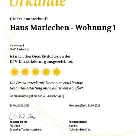 Haus Mariechen Whg 1 - 5-sterne-dtv-klassifizierung Nahe Silbersee Mit Balkon, Sauna * Frielendorf